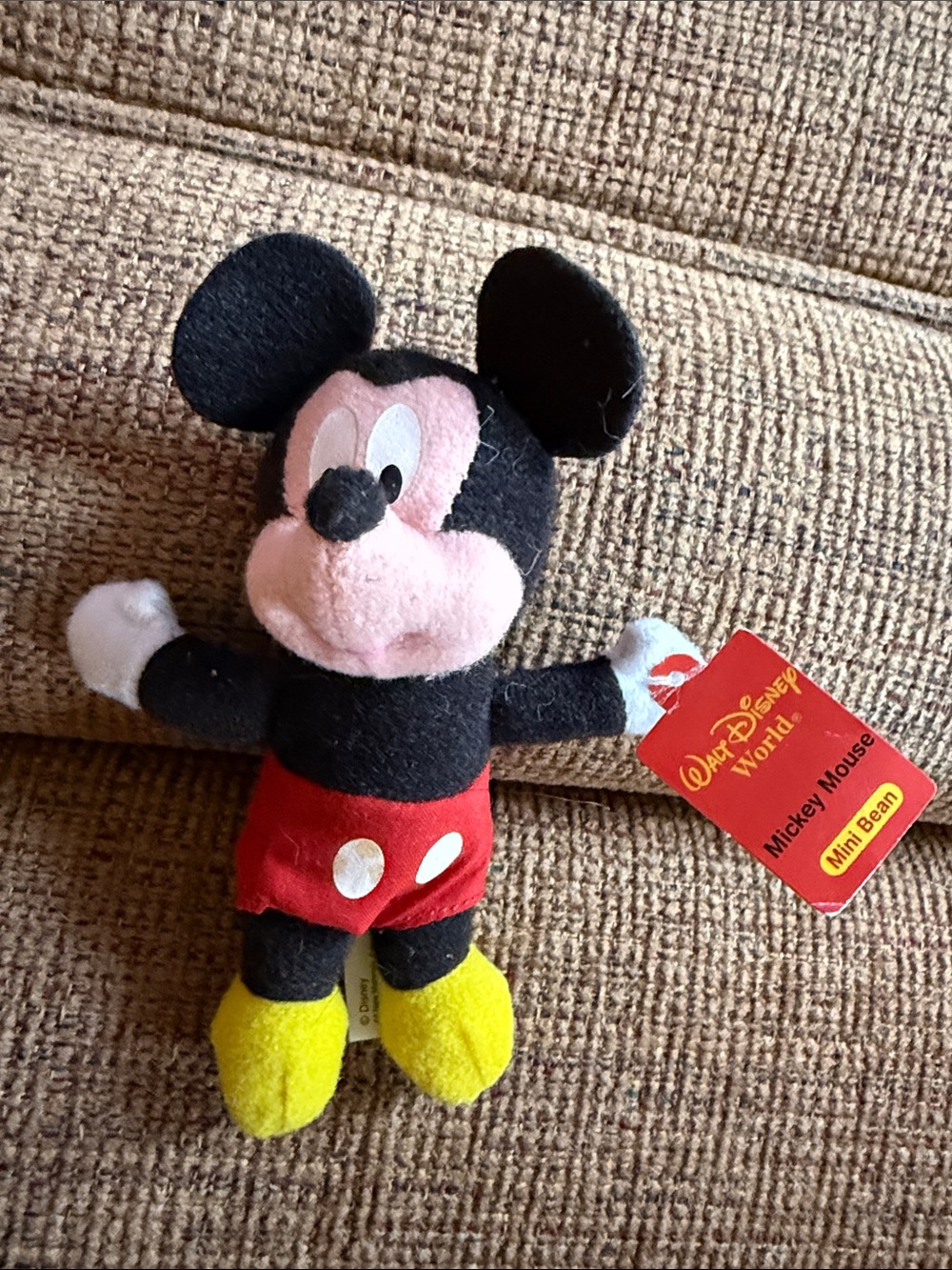 Disney Mickey Mouse Mini Bean from 1991 Plush - Black, Red, Yellow